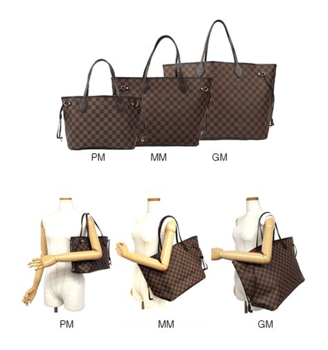 neverfull lv size|louis vuitton tote size chart.